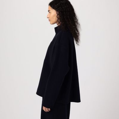 ウールカシミヤフリース ハーフジッププルオーバー | GALERIE VIE