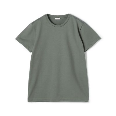 シルクハブタエストライププリント アシンメトリーヘムシャツ