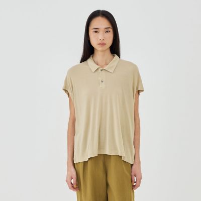 レーヨンシルクカノコ ポロカラープルオーバー | GALERIE VIE (Women