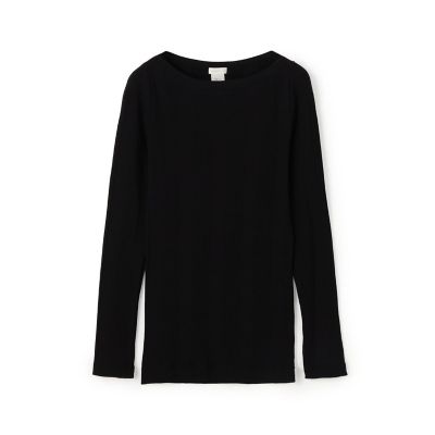 コットンランダムリブ ボートネックプルオーバー | GALERIE VIE (Women 
