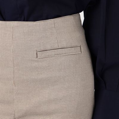 GALERIE VIE リネン セミワイドクロップドパンツ 総柄 S~M 極美品 コットンリネンストレッチ セミワイドクロップドパンツ