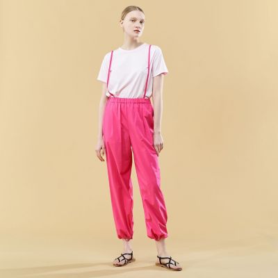 美品　GALERIE VIE  コンパクトコットンツイル サスペンダー付きパンツ コンパクトコットンツイル サスペンダー付きパンツ | GALERIE