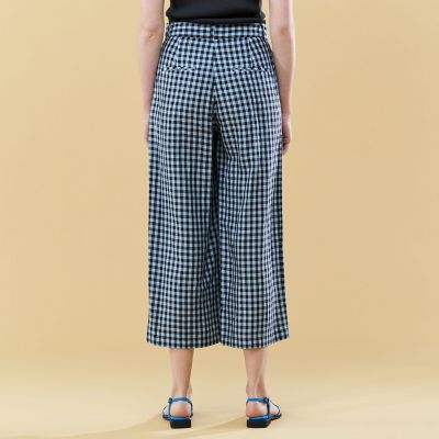 リネンキュプラコンパクト ワイドクロップドパンツ | GALERIE