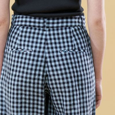 GALERIE VIE リネン セミワイドクロップドパンツ 総柄 S~M 極美品 BPF01_23_23044104208_4200