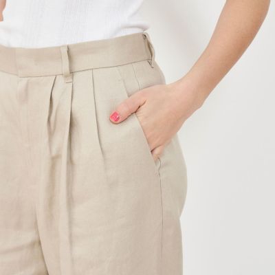 サルファーリネン　タックワイドパンツ