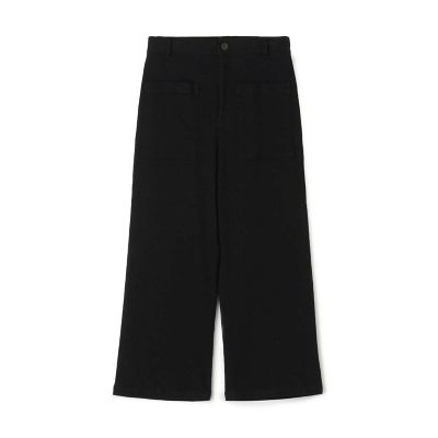 コットンリネンストレッチ　クロップドパンツ