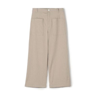 コットンリネンストレッチ クロップドパンツ | GALERIE VIE