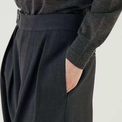 レーヨンウールデラヴェ ワイドタックパンツ | GALERIE VIE