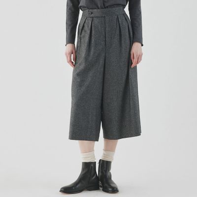 グリジオコットーネ　クロップドワイドパンツ