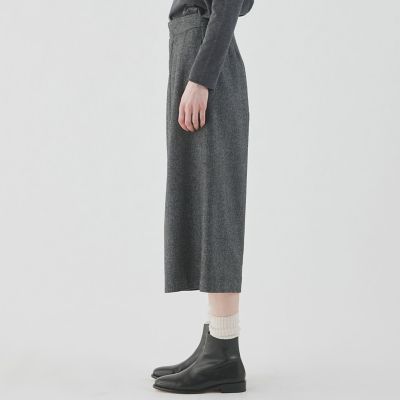 グリジオコットーネ　クロップドワイドパンツ