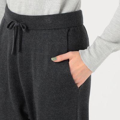 ブラッシュドシルク　テーパードパンツ