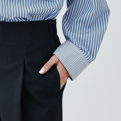 ウォッシャブルギャバ　イージータックパンツ