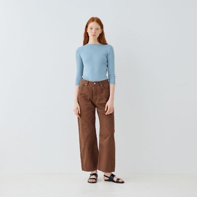 サンフェードデニム　ウェーブカーブパンツ