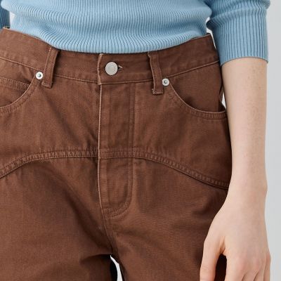 サンフェードデニム　ウェーブカーブパンツ