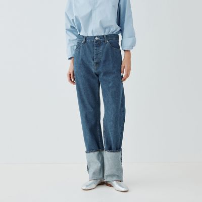 ヴィンテージブルーデニム ロングヘムパンツ | GALERIE VIE