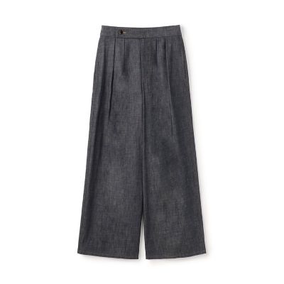 ＜GALERIE VIE (Women)＞ステイブルーデニム　ツータックパンツ