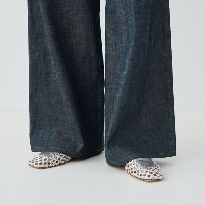ステイブルーデニム　ツータックパンツ