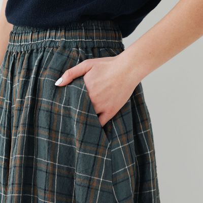 ランダムリネン フレアハーフパンツ | GALERIE VIE (Women)/ギャルリー