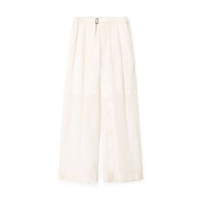 ＜GALERIE VIE (Women)＞コットンボイルワッシャー　ベルテッドリラックスパンツ