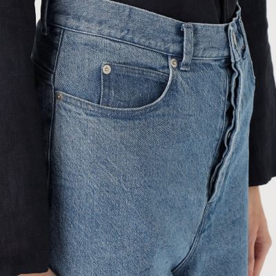 ハイツイストデニム　ストレートパンツ