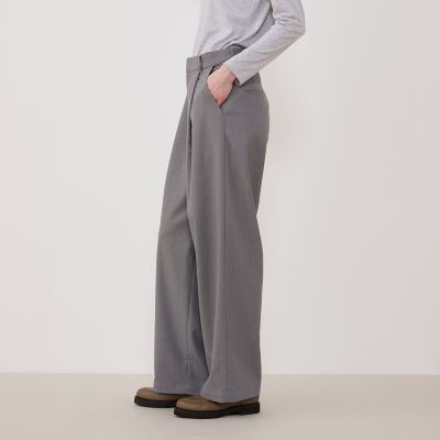 【GALERIE VIE】サイドギャザーストレートパンツ☆ ウールサキソニー ストレートパンツ | GALERIE VIE (Women