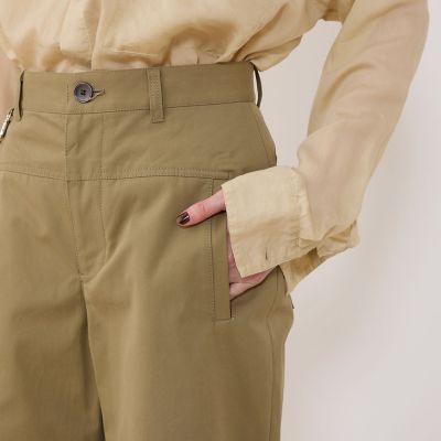 【予約商品１０月上旬以降順次お届け】モイストコットン　セミワイドパンツ