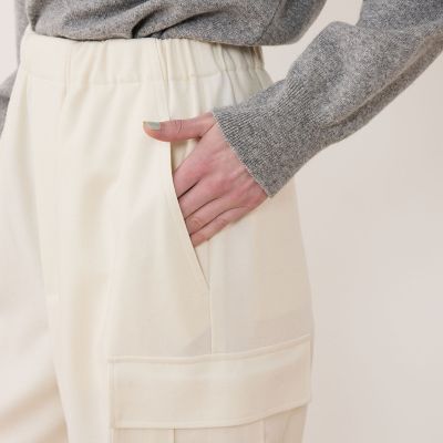 【未使用】GALERIE VIE ウールサキソニー イージーカーゴパンツ ウールサキソニー イージーカーゴパンツ | GALERIE VIE (Women