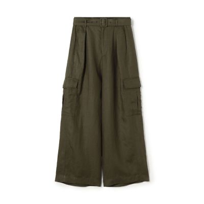 ＜GALERIE VIE (Women)＞【予約商品３月下旬以降順次お届け】ラミーツイル　ベルテッドカーゴパンツ