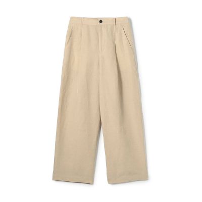 ▼23SS✨ ギャルリーヴィー リネンキュプラ コンパクトオールインワン パンツ リネンキュプラシルクコンパクト タックパンツ | GALERIE VIE (Women