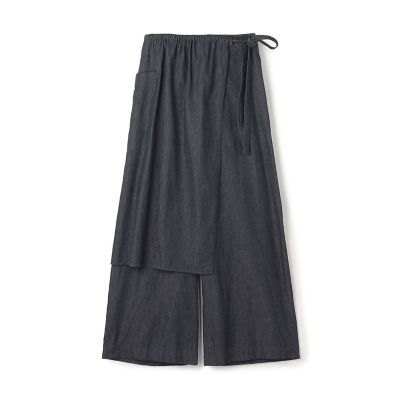 ＜GALERIE VIE (Women)＞コットンダンガリー　エプロン付きイージーパンツ