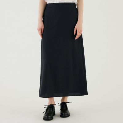 ストレッチウーステッド Aラインロングスカート | GALERIE VIE