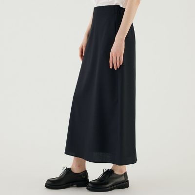ギャルリーヴィー ストレッチウーステッド Aラインロングスカート ストレッチウーステッド Aラインロングスカート | GALERIE VIE