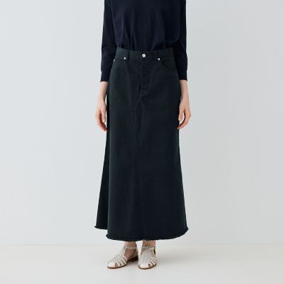 ヴィンテージアイランドデニム　ヘムフレアスカート