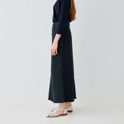 ヴィンテージアイランドデニム　ヘムフレアスカート