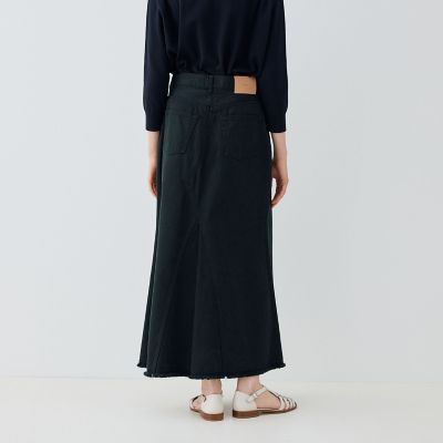 ヴィンテージアイランドデニム　ヘムフレアスカート