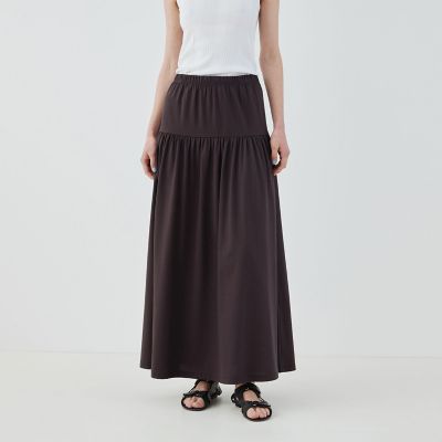 ファインコットン ギャザーマキシスカート | GALERIE VIE (Women