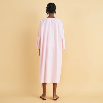 コットンストレッチブロード ギャザーネックワンピース | GALERIE VIE