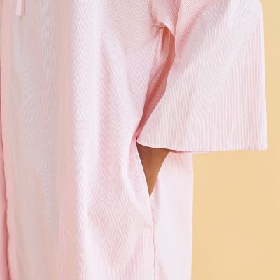 コットンストレッチブロード ギャザーネックワンピース | GALERIE VIE