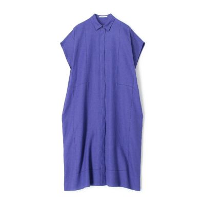 GALERIE VIEフレンチリネン シャツワンピース ネイビー フレンチリネン シャツワンピース | GALERIE VIE (Women