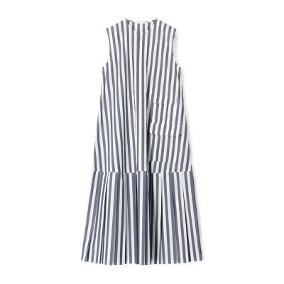 ＜GALERIE VIE (Women)＞ストライプブロード　プリーツワンピース