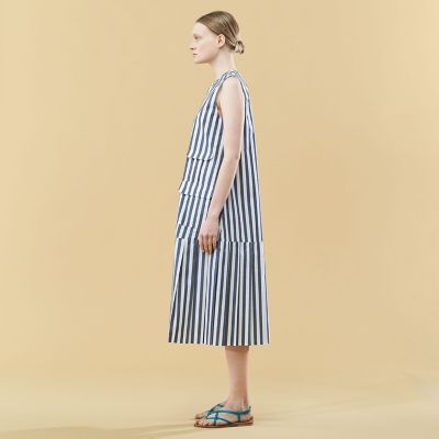 GALERIE VIE ストライプブロード プリーツワンピース ストライプブロード プリーツワンピース | GALERIE VIE (Women