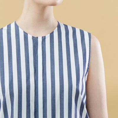 ストライプブロード プリーツワンピース | GALERIE VIE (Women