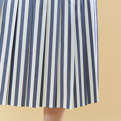 ストライプブロード プリーツワンピース | GALERIE VIE (Women
