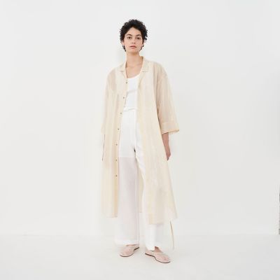 ボイルワッシャー　シャツワンピース