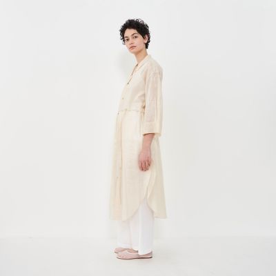ボイルワッシャー　シャツワンピース