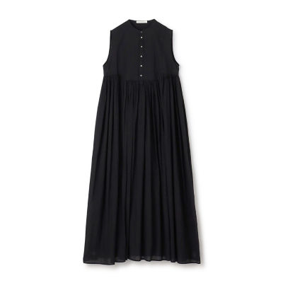 GALERIE VIE インドコットン ギャザーワンピース　Black インドコットン ギャザーワンピース | GALERIE VIE (Women