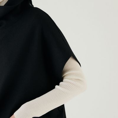 ミルドスムース　スタンドネックロングベスト