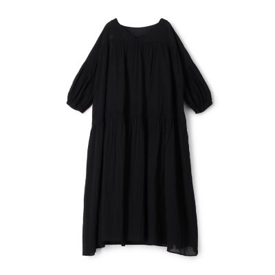 ＜GALERIE VIE (Women)＞【予約商品６月上旬以降順次お届け】インドコットン　ギャザーワンピース