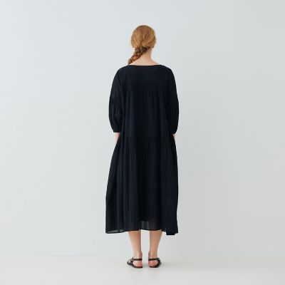 セール 登場から人気沸騰 ギャザーワンピース インドコットン | (Women VIE GALERIE ワンピース