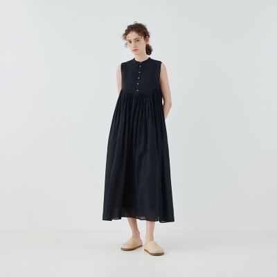 【ＷＥＢ先行予約】インドコットン　スタンドネックギャザーワンピース